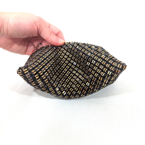 Whiting & Davis Co Mesh Gold Metal Formal Handbag Vintage - Picture 6 of 10